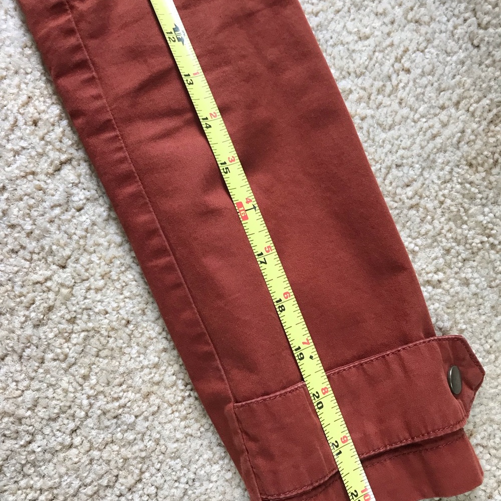 F21 Burnt Sienna Red-Brown Hooded Longline Utility Jacket - M - Picture 8 of 13